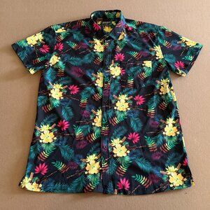 Retro Rifle Tropics Green/Yellow Button Down